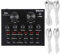 M ugast Live Sound Card,V8S Portable Computer USB External Sound Card,Karaoke Audio Sound Card with Optional Sound Effect ADC‑‑90DB,for PC/Mobile Phone