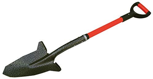 Spear Head Spade SHFD3 40 Red Garden Spade Shovel - Gardening Shovel with a 9 x 11 Beveled Blade, Steel-Reinforced Fiberglass Long Handle & Cushioned D-Grip - Digging Spade for Planting