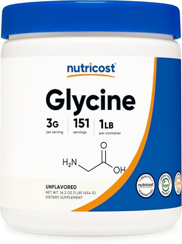 Nutricost Glycine Powder 1lb - Non-GMO, Gluten Free