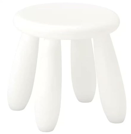Kids Step Stool, Kindergarten Study Stools, Lightweight Footstools are Sturdy and Durable, Very Suitable for Use in The Kitchen, Bathroom and Bedroom (White)