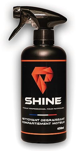 SHINE - Dégraissant nettoyant compartiment moteur - 450 ml - Éliminez les graisses et les saletés tenaces pour un moteur éclatant de propreté