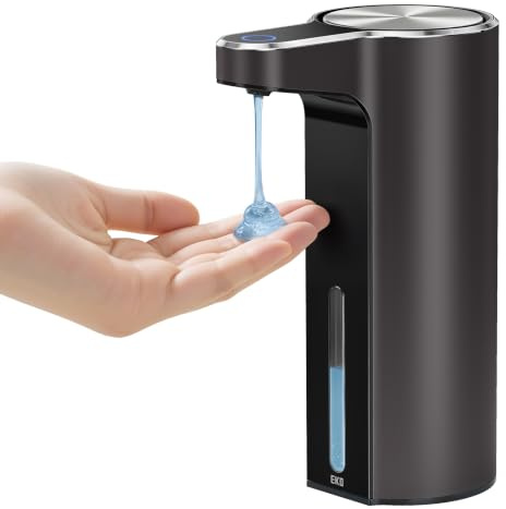 EKO Aroma Touchless Automatic Soap Dispenser for Bathroom and Kitchen, Liquid Hand Soap Dispenser, Water-Resistant and Rechargeable, 9 fl oz (Dark Grey)