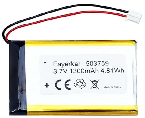 Fayerkar 3.7 V 1300 mAh 503759 Li-ion Polimero Batteria di ricambio per fai da te Batteria di accumulo di energia LED Light Fan Tenere il regalo fan
