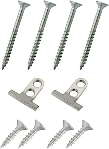 2 x Frontbefestigung Geschirrspüler passend für BSH Bosch, Siemens, Neff, Edelstahl Halterung Spülmaschine Türhalter Tür - Set von Livindo - Ersatzteilcodes 00612645 00618833 00638091