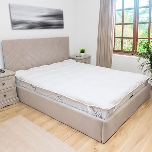 Matratzen Topper 200x220 - Matratzentopper Matratzenauflage Matratzenschutz Matratzenschoner Bett Milbenbezug Matratzenunterlage Matrazenschoner Bettauflage Unterbett