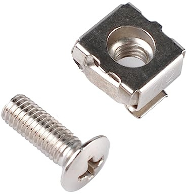 Ciieeo 20pcs Cage Nuts and Mounting Screws Washers for Server Rack and Cabinet