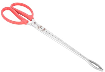 ARTSEWPLY Stainless Steel Long Handle Reptile Feeding Tongs Curved Clamp for Snakes Lizards Pet Food Tweezers for Safe Feeding and Aquarium Use