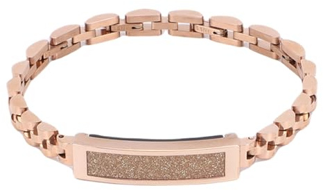 VBESTLIFE Smart Armband med Fjärrkontroll för Fotografering och Stålarmband, Vattentät Aktivitetshälsomonitor med Samtalspåminnelse, Lämplig för Träning (Guld)