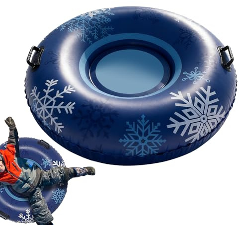 Gazocua Trineo Tubular, Juguete Inflable Resistente al frío, 110 cm, Resistente de Nieve para niños, para Aventuras al Aire Libre, exploración, Carreras, Fiestas, Camping y