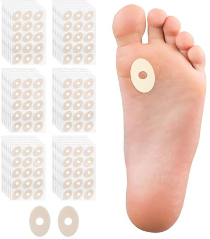 Nymora 90 Parches de Ojos de Gallina, Parches de Verrugas de Espinas y de Puntos de Presión para Pies, Almohadillas Antichoque de Pies Parches Ovalados para Eliminar Ojos de Gallina y Verrugas