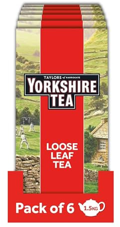 Yorkshire Tea Loose Leaf Tea, Total of 1.5 kg (6 Packs of 250 g)