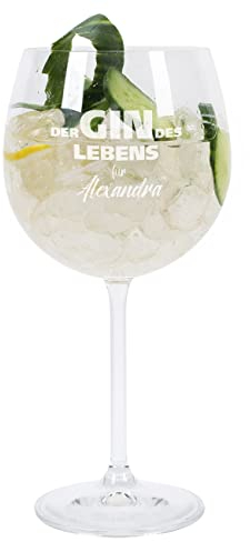 Herz & Heim® Gin & Tonic Glas mit Gravur des Namens - der Gin des Lebens für