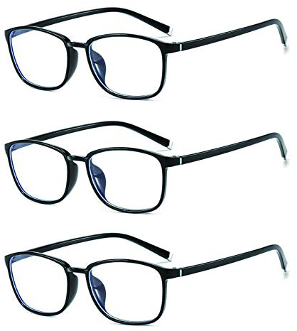 Suertree Lesebrille Blaulicht Blockiert Computerbrille 3PC Sehhilfe Gaming UV Blaues Blockiert Brillen Damen Herren 3.0X
