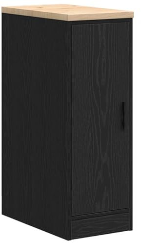 vidaXL Garagen-Aufbewahrungsschrank Schwarz Massivholz Kiefer, Schrank, Werkzeugschrank, Lagerschrank, Garagenschrank, Aufbewahrungsschrank