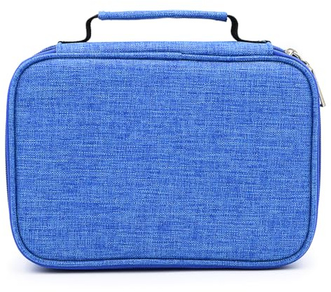 SUMTree 72 Slots Trousse à Crayons de Couleur Multifonction Sac de Crayons étui à Crayons pour lécole et Le Bureau (Bleu)