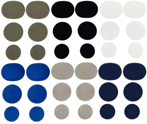 YAFLUG 36 PCS Toppe Per Scarpe Bucate In Punta, Toppa Per La Riparazione Del Buco Scarpe, Adesivo Tallone Scarpe Foro Scarpe Patch Riparazione Del Kit Toppa Patch Di Riparazione Autoadesiva (6Colores)