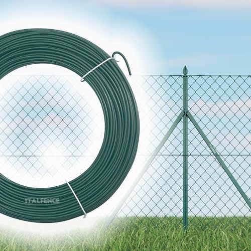 Alambre de hierro plastificado verde para cercados, 100 metros [Ø3,20mm]