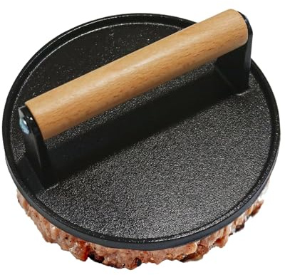 Burger Press - Hamburgarpress | Smasher hamburgare | Non-stick metallgrillpressverktyg | Robusta manuella hamburgarpresser i metall | Halkfritt grillkök för