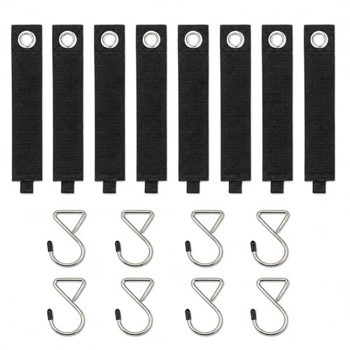 Soomuct 8 organizer per cavi di prolunga e gancio, attrezzatura per camper, supporto per cavi, tubi e corde, organizzazione e conservazione in garage e officine (33 x 3,8 cm)