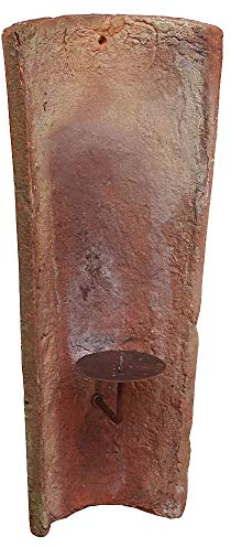 zeitzone Echt Antiker Dachziegel mit Kerzenhalter Landhausstil Wandkerzenhalter