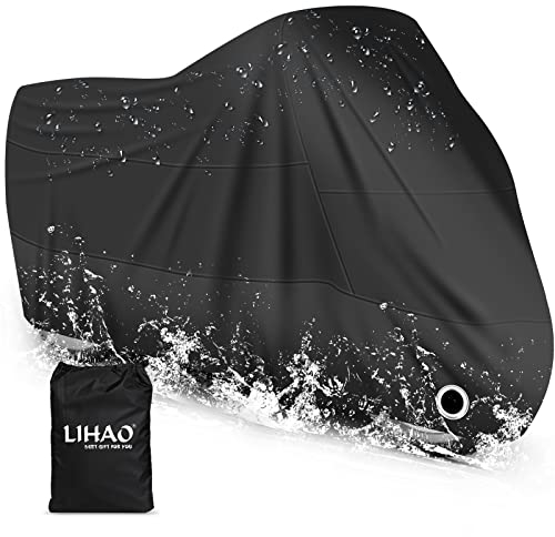 LIHAO Motorradabdeckung Motorrad Abdeckplane Motorradgarage Winterfest Wasserdicht Abdeckplane Motorrad Outdoor Motorradplane