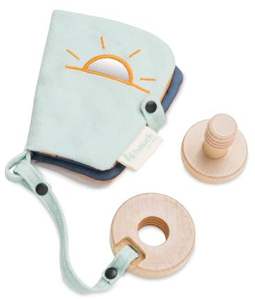 hauck Play Reading S, Animaletti - Libro Neonato da 0 Mesi, Gioco con Effetti Sonori e Sensoriali Compatibile con Vassoio da Gioco Play Tray per Seggiolone Pappa Alpha+, Beta+ e Arketa
