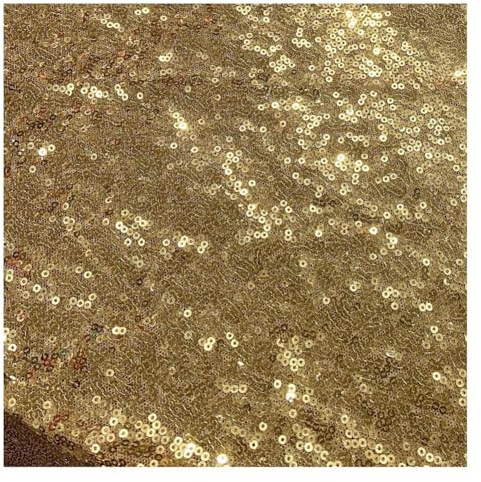 Rockreyoa 135 cm brett paljetttyg glittrande klädseltyg med paljetter, metervara, glittermaterial, quiltat tyg för skräddare, bröllopsfest, klädfest, kvällsmode, dekoration, guld 3 meter