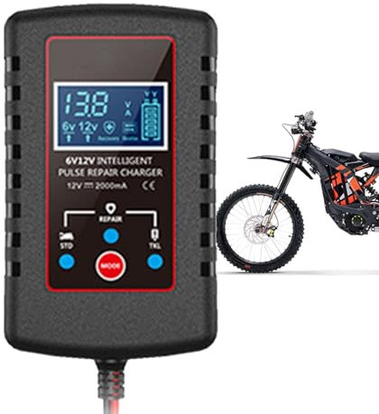 Caricabatteria per auto, 6 V e 12 V, caricatore di mantenimento completamente automatico, per batterie a secco