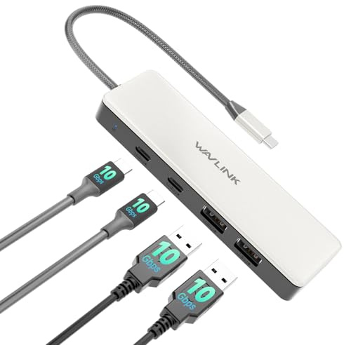 WAVLINK Hub USB C, hub USB C da 10 Gbps SOLO per la trasmissione dati
