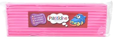 Plasticine 400 g, Pink Neon #15, modelleringsmassa för animatorer och modellbyggare, lätt att forma, perfekt för skulpturer, modeller och stop-motion