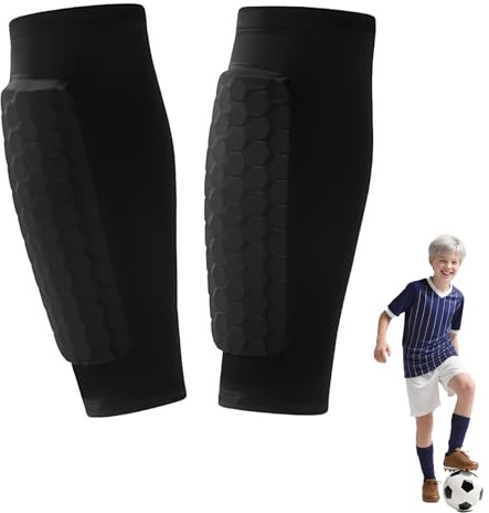 Espinilleras de Fútbol, Espinilleras Caneleiras Futebol Criança Niño Medias Futbol Sin Pie Transpirables Protección de Pantorrilla Celular Caneleiras para Juego Niña Hombre Ski Baloncesto Ciclismo
