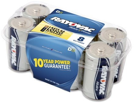 Rayovac D8 8 count D batteries
