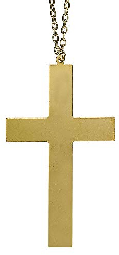 Widmann-Wdm2952t Collar con cruz de pretino, liso, color dorado, Taglia unica Adulto (WDM2952T)