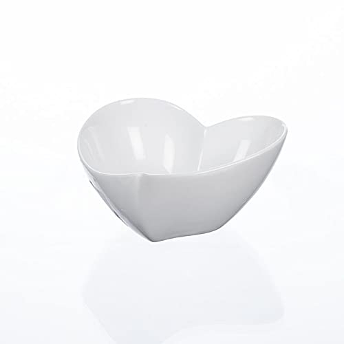 Sandra Rich Porzellan Schale, Dekoschale Heart Herz D. 12cm H. 6cm weiß