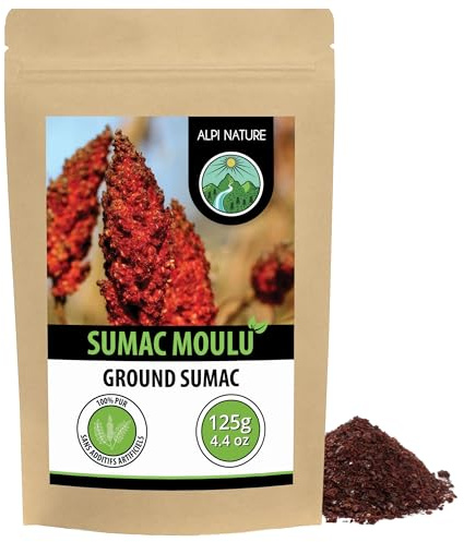 Alpi Nature Sumac Spezia in Polvere 125g, Bacche di Sumac Essiccate e Macinate con Sale