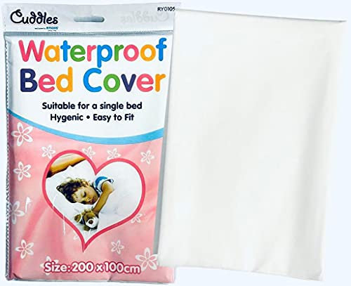 Waterproof Bed flat sheet Cover - Child's Single Bed 200cm X 100cm Mattress Protector Topper Wetting Pad Cot Sheet Mat For Baby Kids Toddlers Elderly Children Adults Pet Dog Sofa Breathable Protection