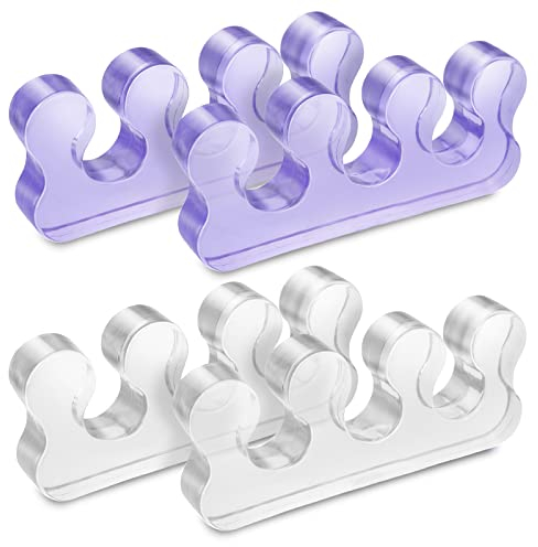 Sibba Gel-Zehentrenner 2 Paar Zehenspreizer und Korrektoren für überlappende Zehen Bunion Korrektur Fußzehen Ballenzehen Hammerzehen Linderung von Fußschmerzen Damen und Herren Zehenschutz