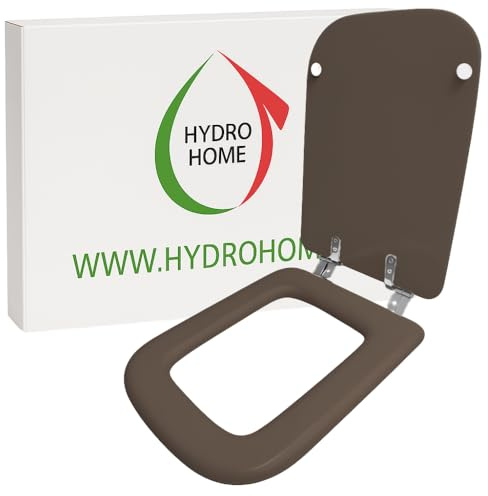 HYDRO HOME WC-Sitz Ideal Standard Conca wie Original, Holz mit Polyesterharz beschichtet, Brown, Made in Italy