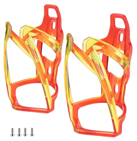 ROCKBROS Portabidón de Bicicleta, Soporte para Botella de Agua Ligero para MTB Bicicleta de Carretera Bicicleta Fixie Ciclismo, Jaula Universal de PC, 2PCS
