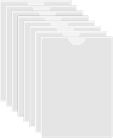 HLIWS Selbstklebetasche,8 Stück Transparent Kartenhülle,Etikettenhalter Selbstklebend,zum Schutz Ihrer Karten oder Fotos(Innere Größe:14.8 * 21cm)