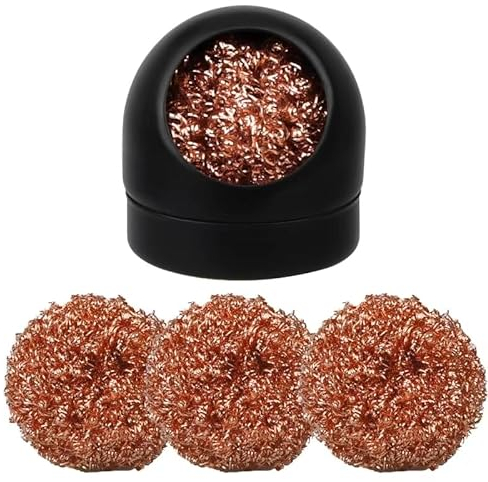 YSDMY Soldering Iron Tips Cleaner, Solder Tip Cleaner, Stand Holder and 3 Pcs Solder Tip Cleaning Wire for Cleaning Solder Irons and Tips