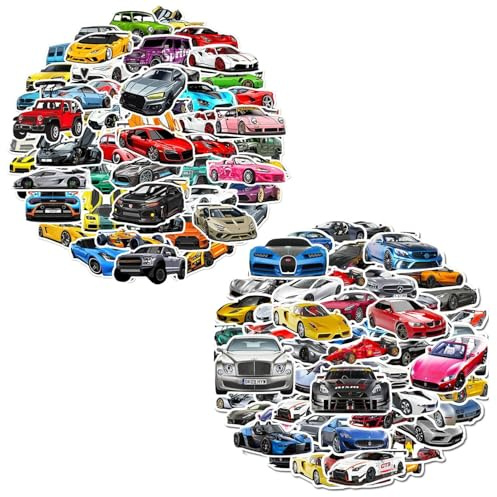 GTYHH 100Pegatinas para Coches Deportivos, Grafiti, Impermeables y Personalidad Creativa