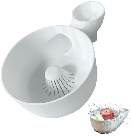 Cuenco limpiador de frutas, giratorio automático para lavar alimentos, contenedor portátil para lavar frutas, ensaladas, verduras, cocina, almacenamiento de alimentos