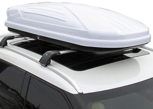 JXYQZD Cofre De Techo, portaequipajes rígido de 300L/480L/500L/550L con Llaves de Seguridad y Doble Apertura Lateral, Impermeable, para Coche, SUV y Furgoneta(White,173x81x28cm)