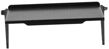 TOYANDONA Supporto Monitor Regolabile Mensola Tv e Computer con Ampio Spazio di Archiviazione per Router Console e Accessori Organizer da Scrivania Facile da Montare e Adattare