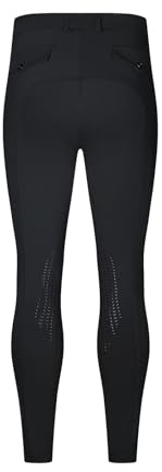XIEHYA Reithosen Halbsilikon-Reithose for Herren; Reithose Hochelastische, eng anliegende, schnelltrocknende Jodhpur-Hose Reitleggings(M)