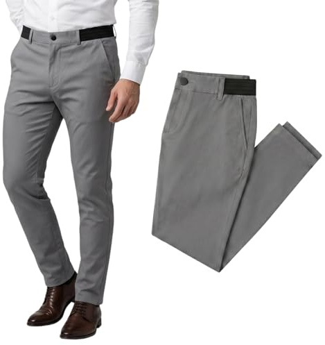 bergxperten Bellutia Pantalon Extensible MorphoFit, Pantalon Homme Extensible Respirant Coupe ajustée Taille élastique Tissu Stretch léger sans Repassage séchage Rapide Anti-Taches Confort Quotidien