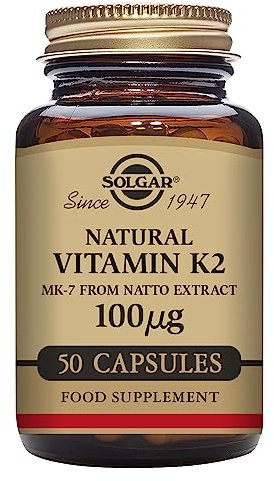 Solgar Vitamina K2 (MK-7) Natural 100 µg Cápsulas vegetales - Envase de 50