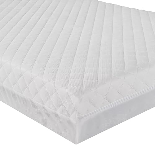 Night Comfort Extra Breathable Baby Toddler Cot Bed Mattress - Anti Allergy & Waterproof Zipped Removable Washable Cover -140 x 70 x 5 cm