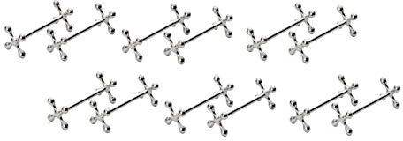 BMTick Besteckablage Victorian Classic, für Messer, Gabeln und Löffel, silberfarben, 12 Stück